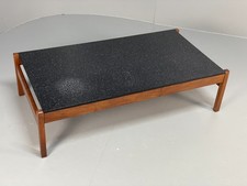 Vintage Teak Coffee Table - Guy Rogers 1960s Black Laminate Top  EB10955 MWOO