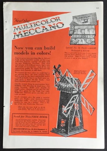 1926 muticolor meccano - meccano, no