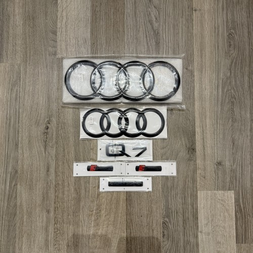 Audi gloss black badge - audi, set