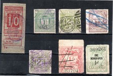 Revenues - Railway Parcel Stamps  x 7  - unchecked