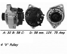 WAI Alternator 75AMP for Smart