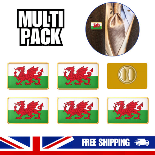 Welsh pin badge flag metal - welsh,