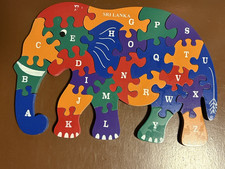 Double sided wooden - double, elephant