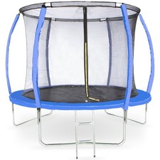 Air League Amigo 8ft Trampoline with Enclosure Free Shoe Tidy & Ladder – Blue