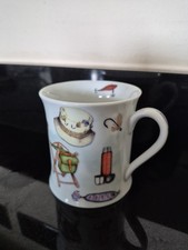 Leonardo Collection Fine China Coffee Mug Fly Fishing Gear Hooks Fishing Rod