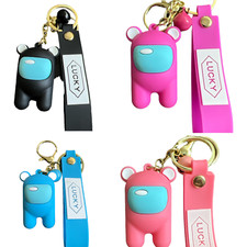 Keyring Among Us Bag Charm ??Based Xmas Stocking Fillers Parties Kids