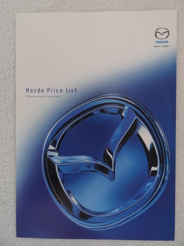 Mazda range price list - range,