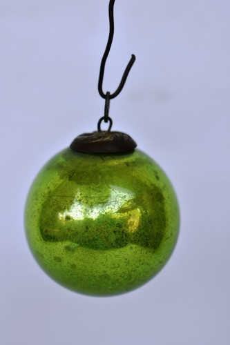 Antique kugel ornaments green - antique,