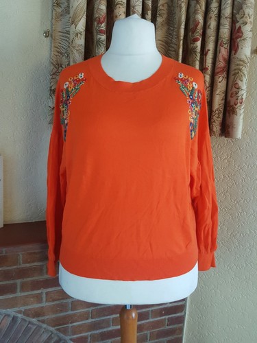 Orange oversized fine - oversized, knit