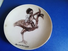Brownie Downing Aboriginal Art  10cm Ceramic Wall Plate  Good Condition