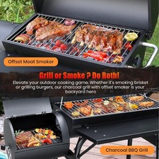 BBQ Grill With Offset Smoker