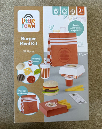 Little town wooden burger meal - little,