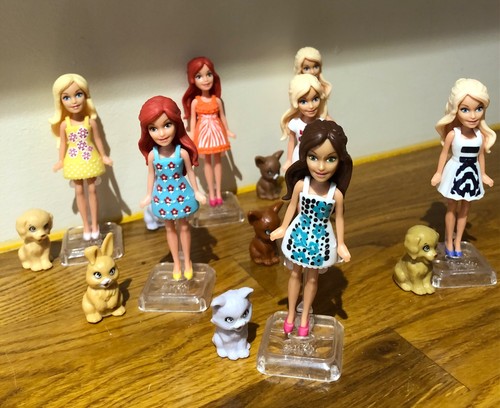 Mini barbies with pets - x,