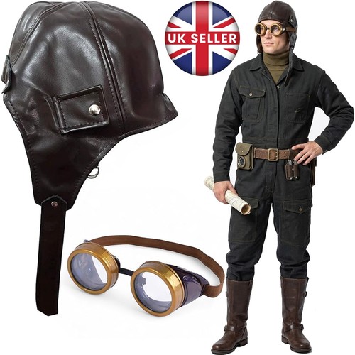 Pilot hat and goggles - pilot, aviator