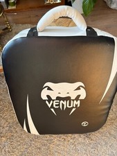 Venum Absolute Skintex Leather Square Kick Shield. Black/Ice