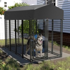 Tall/Large Outdoor Dog Kennel Enclosure Cage Pet House Run Exercise Covered Pen