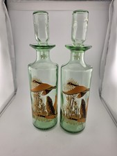 Vintage Green Glass Goose