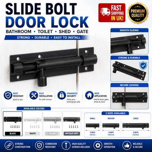 Slide bolt bathroom toilet - bolt,