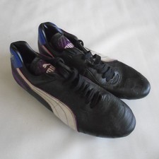 Puma Football Boots Vintage 90s 1991 Black + Purple Men's UK 8 READ DESC