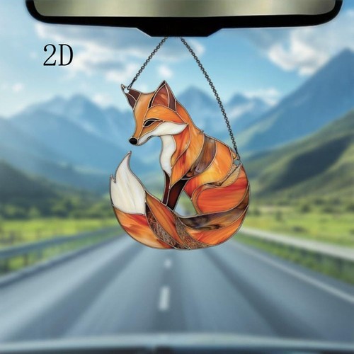 Flat fox ornament - 2d, ,fox