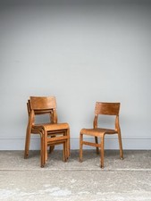 ? We Deliver - 50 Available - Vintage Plywood Stacking Chairs - Cafe Bar