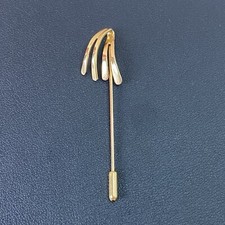 AMWAY Vintage Lapel Stick Pin Gold Tone 5.5cm Length Signed Gift For Her Him