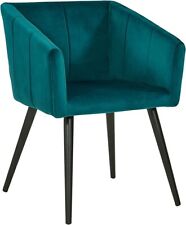 Dining Chair Fabric (Velvet) Chair Retro Design Armchair with Metal Legs Colour 