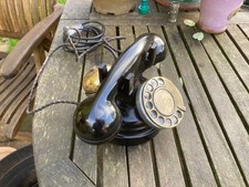 ANTIQUE BAKELITE TELEPHONE BRASS DIAL AND BELL  French