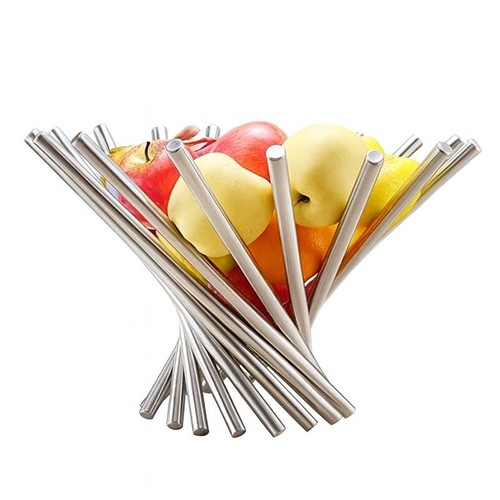 Stainless steel fruit basket - steel,