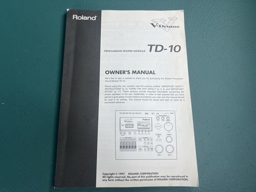 Roland owners manual - td-10,