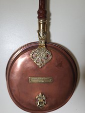 Vintage Copper Brass Bed Warmer Large Decorative Collectable Rare 