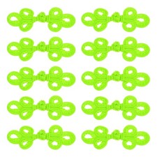 10 Pairs Chinese Knots Frog Buttons Closure Light Green Sewing Buttons Fasteners