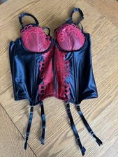 Myleene Klass corset with garter straps / pushup basque , 32DD - NEW 