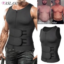 Men Sauna Tank Tops Sweat Waist Trainer Vest Neoprene Slimming Shirt Body Shaper