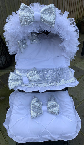 Romany pram pushchair - -, frilly