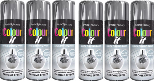 6x400ml chrome effect gloss - chrome,