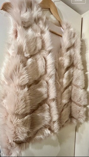Dusky pink quality fur gilet - dusky,