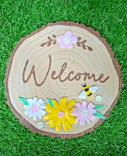 welcome plaque 24cm x 2cm