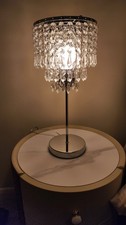 Side Table Light Silver Stand
