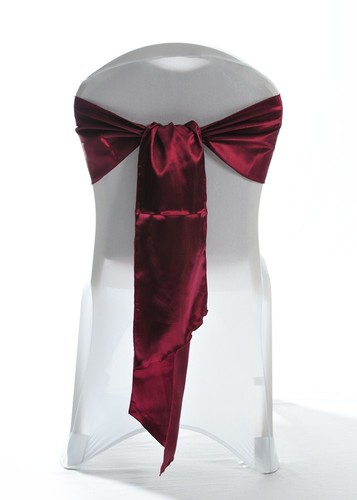 Burgundy claret satin chair - burgundy,