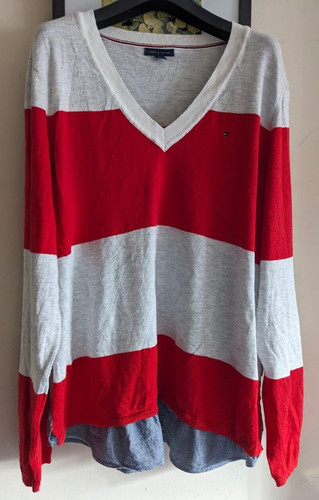 Tommy hilfiger grey red blue - tommy,