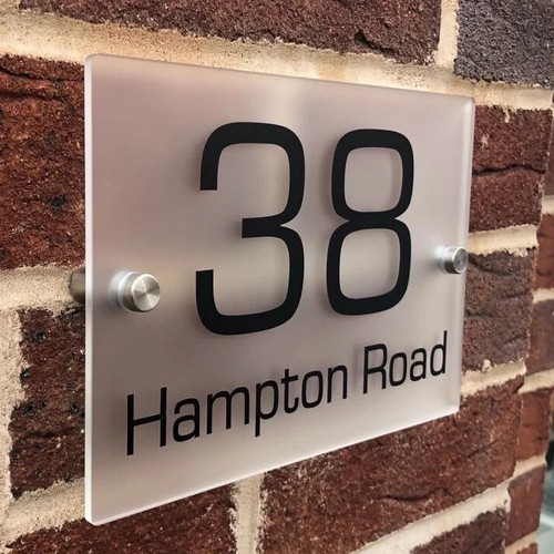 House sign plaque - house, number