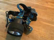 vintage retro petzl head torch caving climbing potholing 1990's cave torch dark