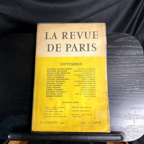 Revue paris septembre - la,
