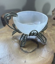 Vintage filigree onyx ashtray - filigree,