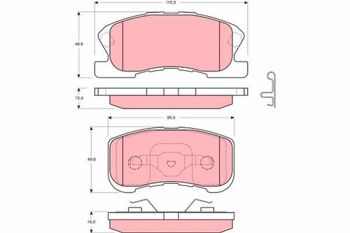 Fits trw gdb3220 ham pads - fits,