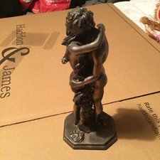 Crosa 2002 Bronze Effect Figurine Lovers Embracing 11.5”