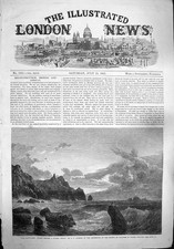 Original Old Antique Print