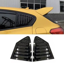 Ford Focus MK4 2019+ Gloss Black Rear Side Window Louver Vents Blinds 2pcs