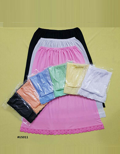 Black white underskirts - black, cotton
